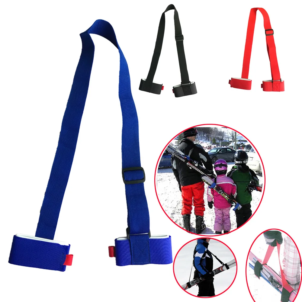 Nylon Adjustable Skiing Pole Shoulder Hand Carrier Lash Handle Straps