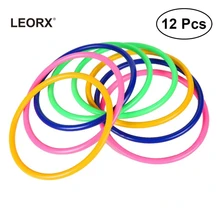 12 шт. пластиковые кольца Детские кольца игры для карнавала сад задний двор игры на открытом воздухе(случайный цвет) 8 см