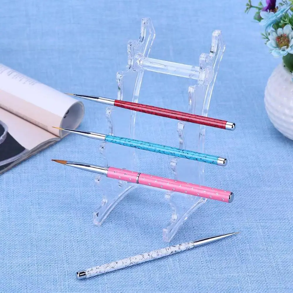 

Transparent 6 Slot Plastic Pencil Pen Spoon Jewelry Display Holder Stand Rack Eyebrow Eyeliner Pen Makeup Holder Racks