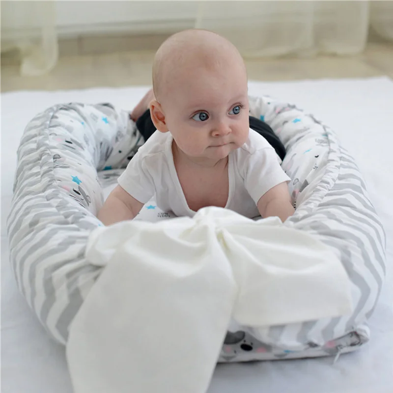 Детская кровать подушка хлопок детская матка бионическая переносная новорожденная кроватка детская дорожная кровать с бампером детское