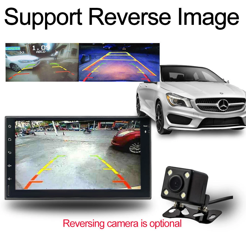 

7 Inches Dvd Automotivo Android Player Navigation Reversing Camera GPS Bluetooth 2 Din Car Radio Steering Wheel Control Display