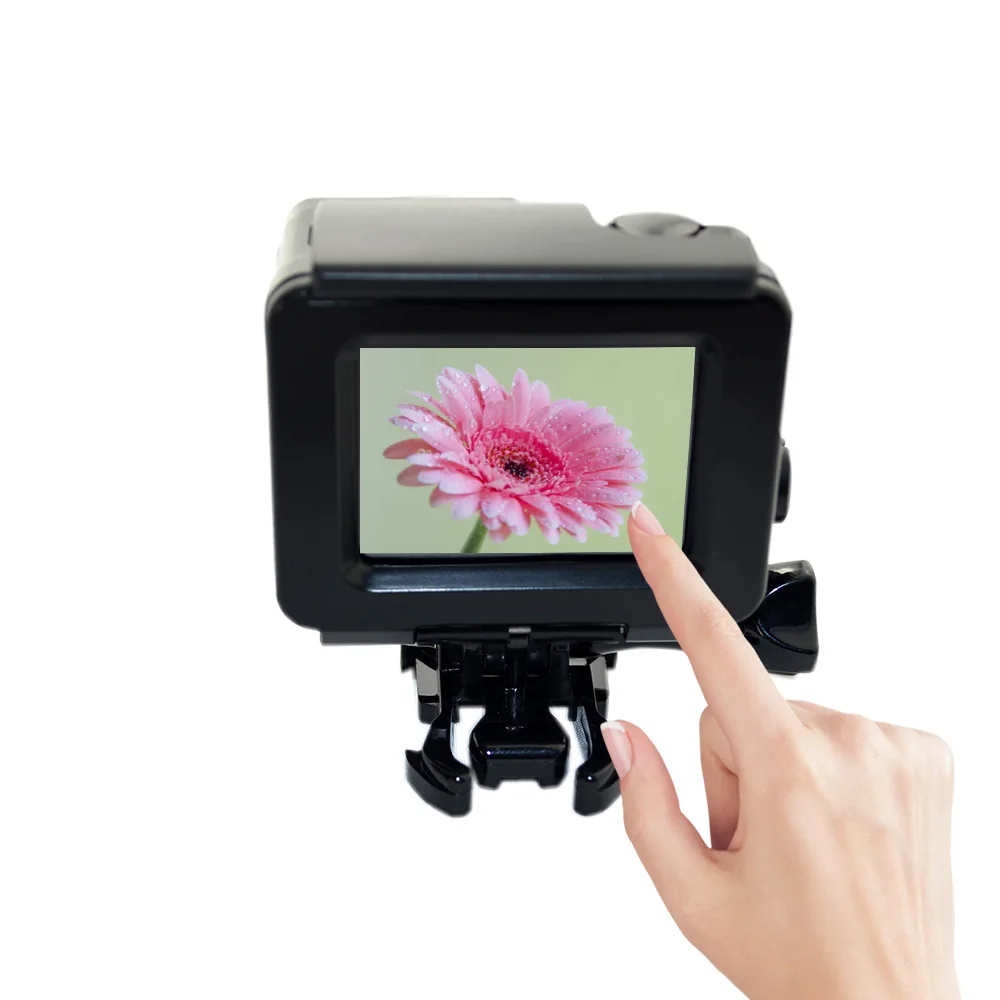 Черный Водонепроницаемый для использования на глубине до 45 м Корпус чехол+ Сенсорный Экран Задняя панель для GoPro Hero 4 3+ Спорт действий Камера Аксессуары# F3516