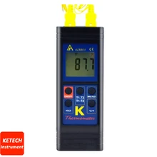 Портативный цифровой двойной K Тип термопары термометр AZ8803