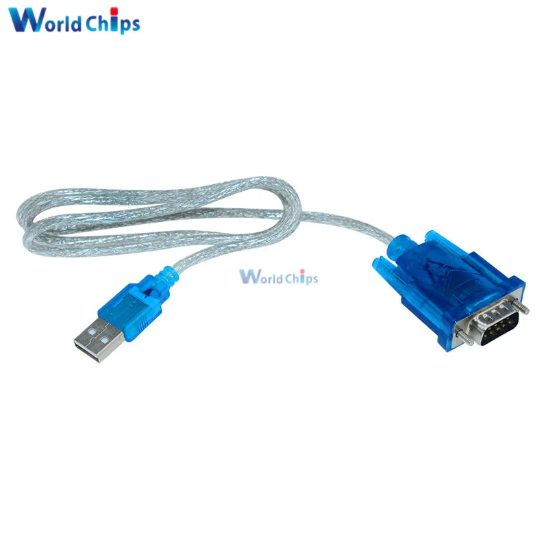 CH340 USB к RS232 COM порт Последовательный 9 Pin DB9 Кабель адаптер поддержка Windows7 для ПК КПК gps