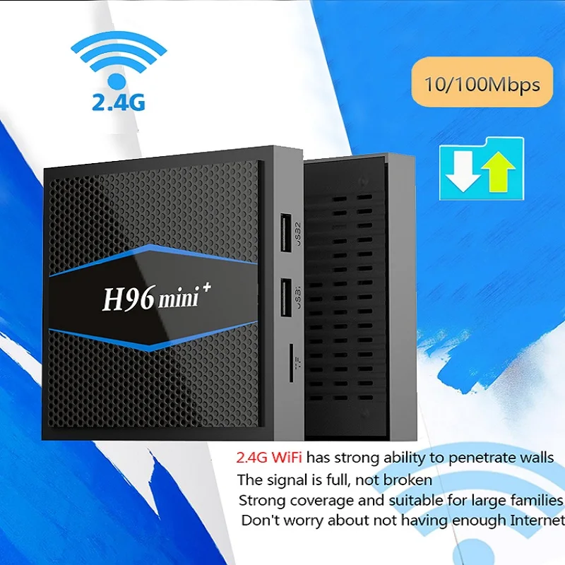 

H96 Mini Smart Tv Box Android 7.1 2.4G 5GHz Wifi Bluetooth 4K Set Top Boxes android Tv Box Media Amlogic S905W Quad Core 2G 16G