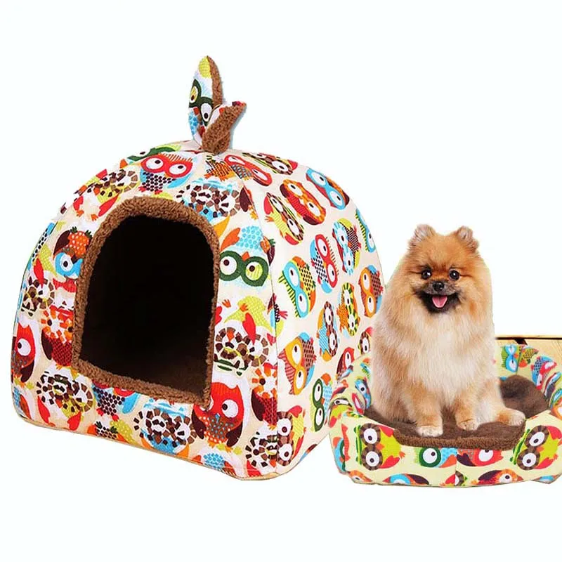 Folding Dual purpose Yurt Dog Beds For Small Dogs Dog House Waterproof