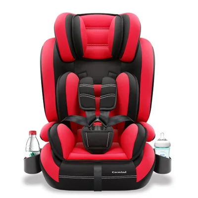 Детское автомобильное безопасное сиденье, детское кресло для сидения, безопасное сиденье, Isofix, жесткий интерфейс, регулируемое сидение и лежа, детский бустер - Цвет: red