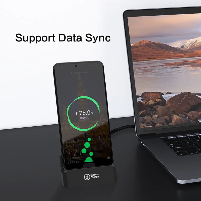 Магнитные зарядные устройства для мобильных телефонов для Honor 10 huawei P supercharge SIKAI 5A Беспроводная Быстрая зарядка док-станция Подставка USB C кабели