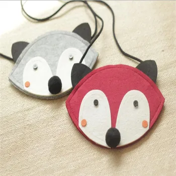 

Cute Cartoon Fox Non-woven Shoulder Bag Mini Handbag Casual Flap Messenger Bag For Childern Girls Small Bags Coin Purses