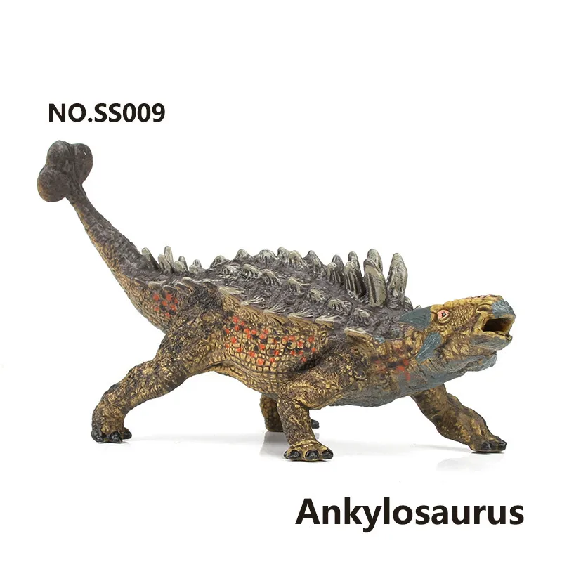 Пластиковая имитирующая Статуэтка дикого животного Ankylosaurus Jurassic Коллекция игрушек Фигурка динозавра - Цвет: Ankylosaurus