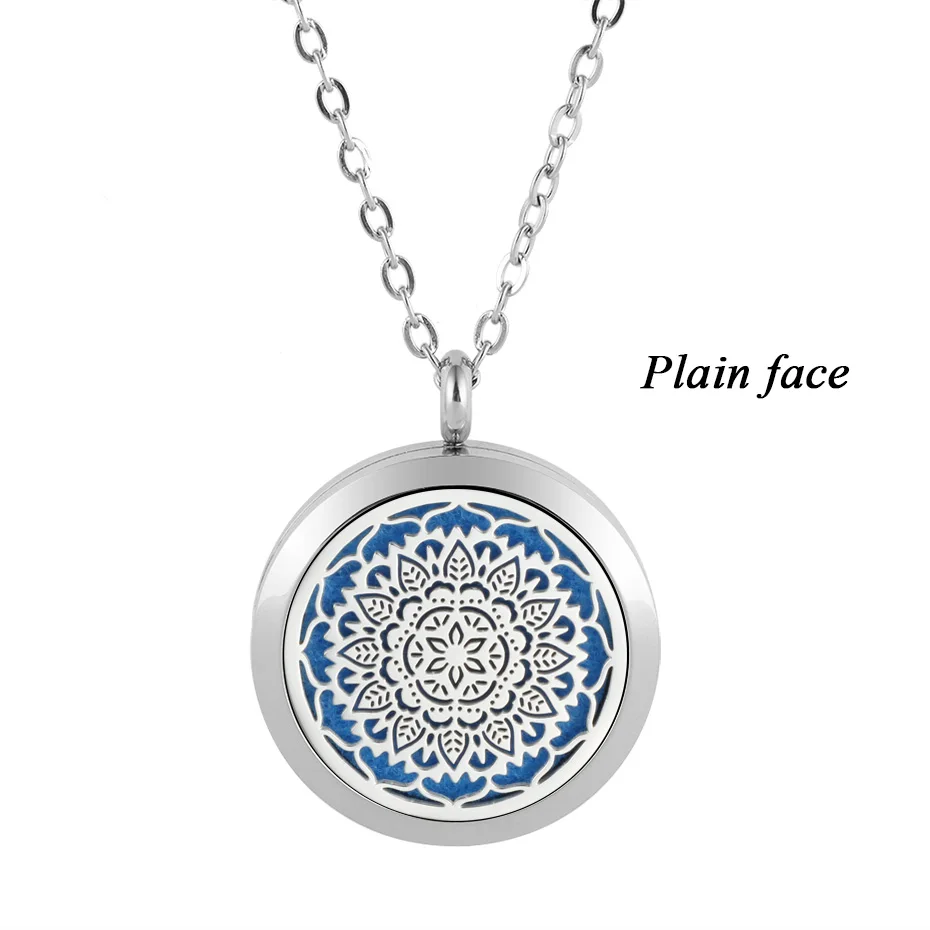 diffuser necklaces silver gold rose gold 20mm 25mm 30mm locket jewelry -241 (4)