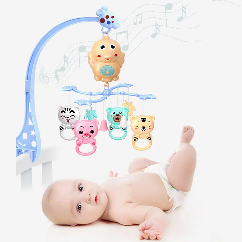 

Baby bed bell 0-1 years old baby toy 3-6-12 months music rotating bedside bell rattle toy bed hanging for baby gifts