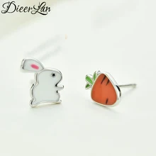Новое поступление, 925 пробы серебряные серьги в виде кролика для женщин, модные ювелирные изделия из стерлингового серебра