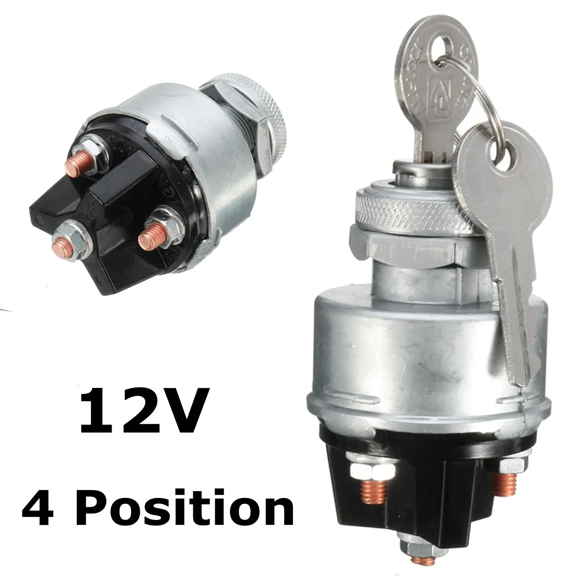 Car Universal Ignition Switch 12 VOLTS w/ 2 Keys 4 ... universal ignition switch wiring 