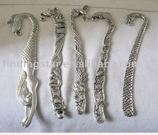 

FREE SHIPPING 10PCS Mixed Styles book mark Tibetan Silver Color Bookmarks jewelry marking W3758
