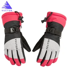 VECTOR Ski Gloves Women Warm Winter Waterproof Skiing Snowboard Gloves Snowmobile Riding Motorcycle Outdoor Snow Gloves