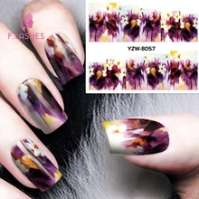 1 piezas 2018 nueva transferencia de agua pegatina de uñas Harajuku Impresión de uñas de moda calcomanías de manicura herramientas de papel adhesivo de Gel de uñas(China)