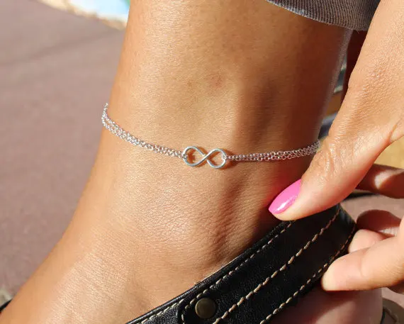 Infinity Anklet Gift Friendship Silver Ankle Infinity Anklet Gift Friendship Silver Ankle Bracelet Bridesmaids Gifts