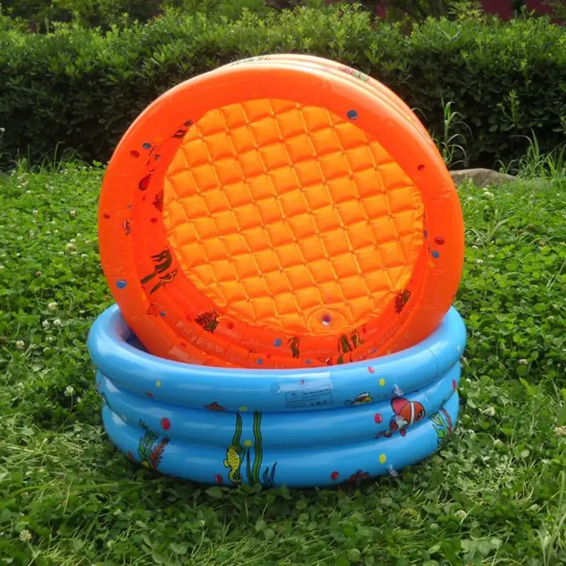 Портативный детский надувной бассейн мультфильм Круглый Бассейн Воды Ванна Мягкая воздушная подушка на открытом воздухе летняя вода игры