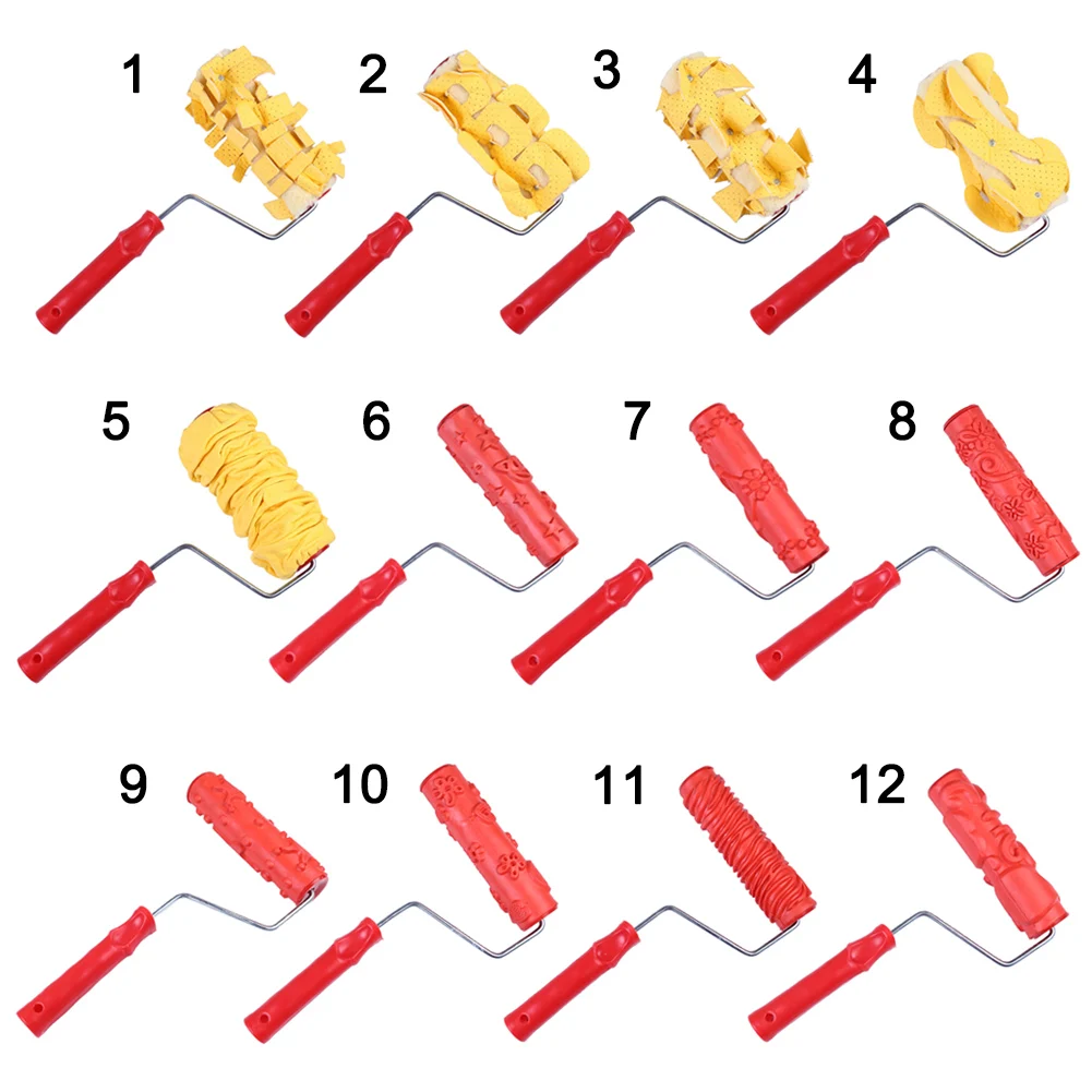 Ролик для обойных швов стены текстуры печати инструмент липкий цветок кисти стены печати инструмент LKS99
