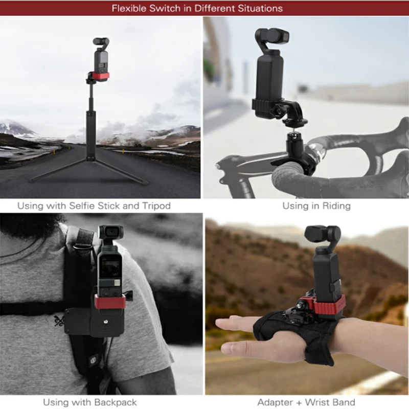 Металлический адаптер расширения для DJI Osmo Pocket 1/4 дюймовый gopro спортивной камеры
