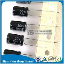 Electrolytic-Capacitor 100UF NEW 50V 50PCS 8--12mm Aluminum 50-V/100-Uf