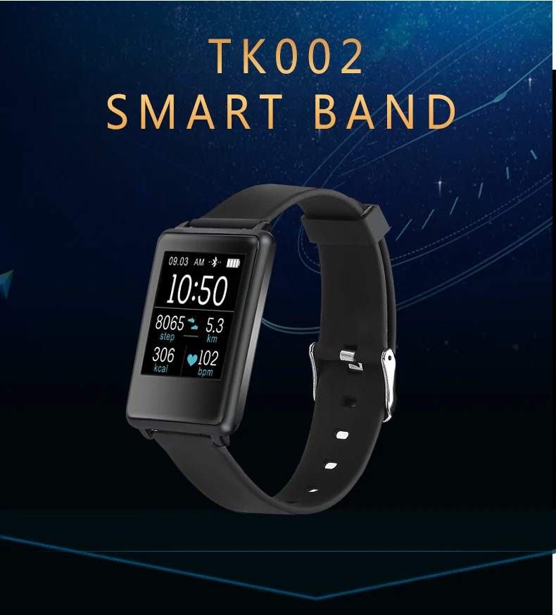 Smartch TK002 Smart Wristband Original IP67 Heart Rate Monitor Long standby Fitness for Android IOS PK