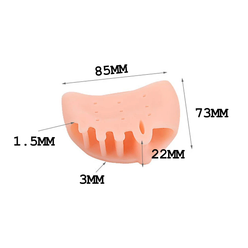 2 шт отличное качество SEBS материал соты анти-скольжение Защита ног носок для вальгусной коррекции комплект Пальцы Сепаратор боли рельефные подушки