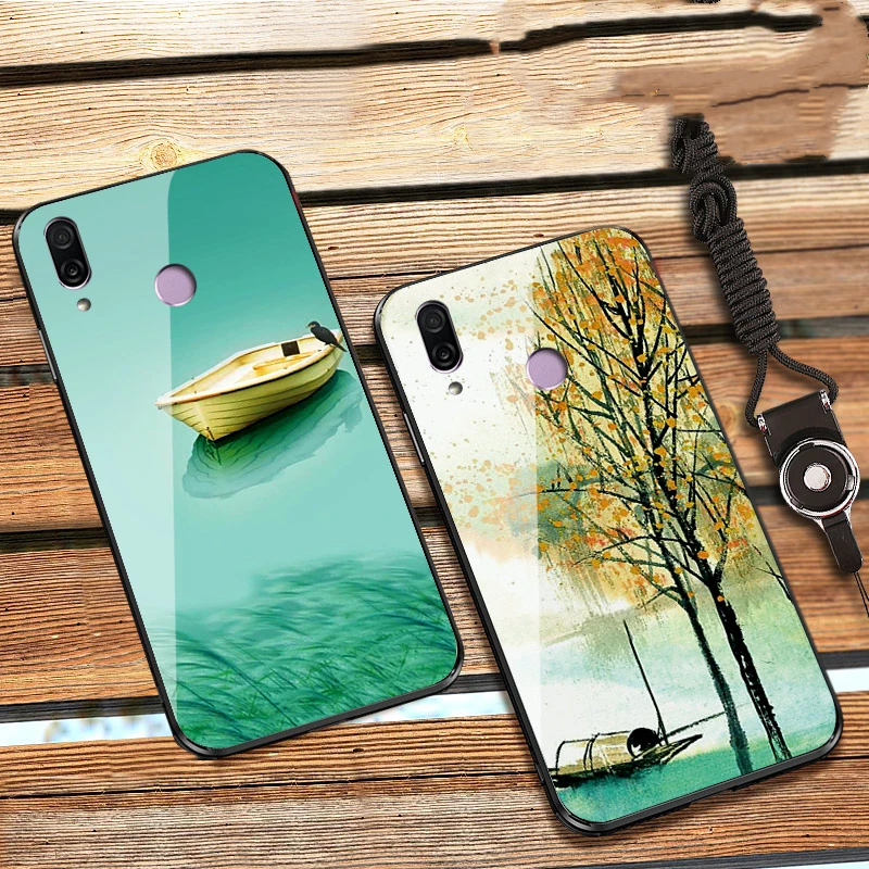 Phone Case For Huawei Honor 8 8X 8A Max Mate 9 10 20 P9 P10 P20 P30 Pro Plus Lite Tempered Glass Art Ink Painting 20X |