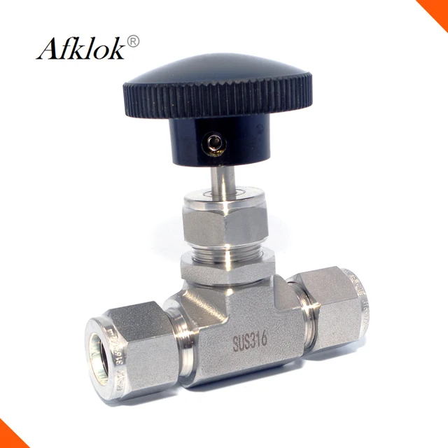 1/4" OD 316 Stainless Steel Flow Control shut off valve Needle Valve