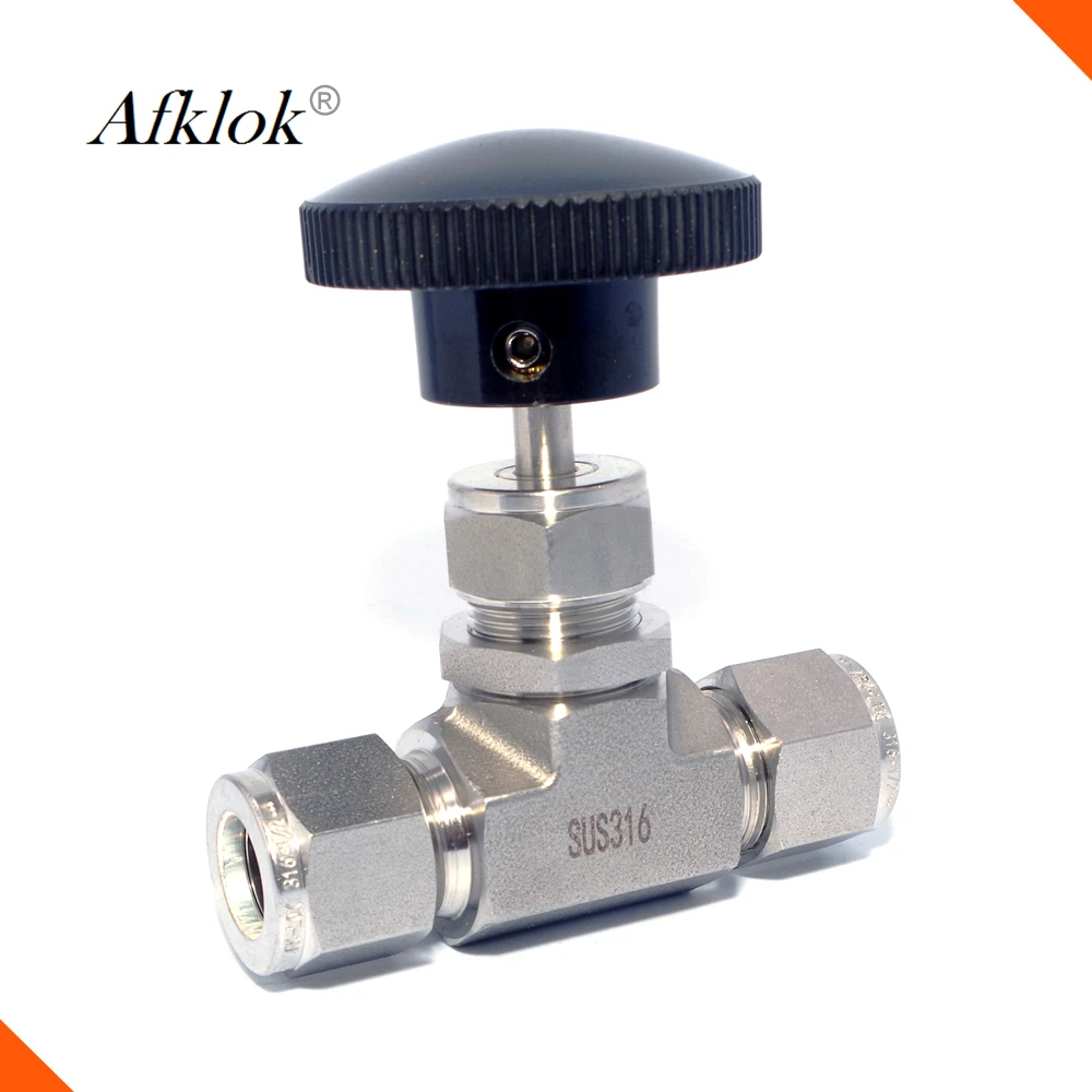 1/4" OD 316 Stainless Steel Flow Control shut off valve Needle Valve