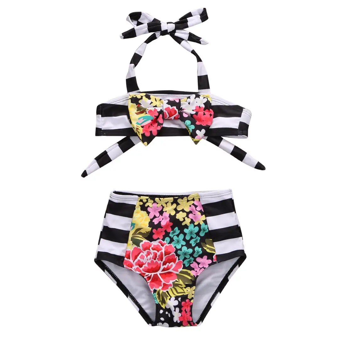 Summer Family Match Swimsuit Mother and Daughter Floral Bikini Set