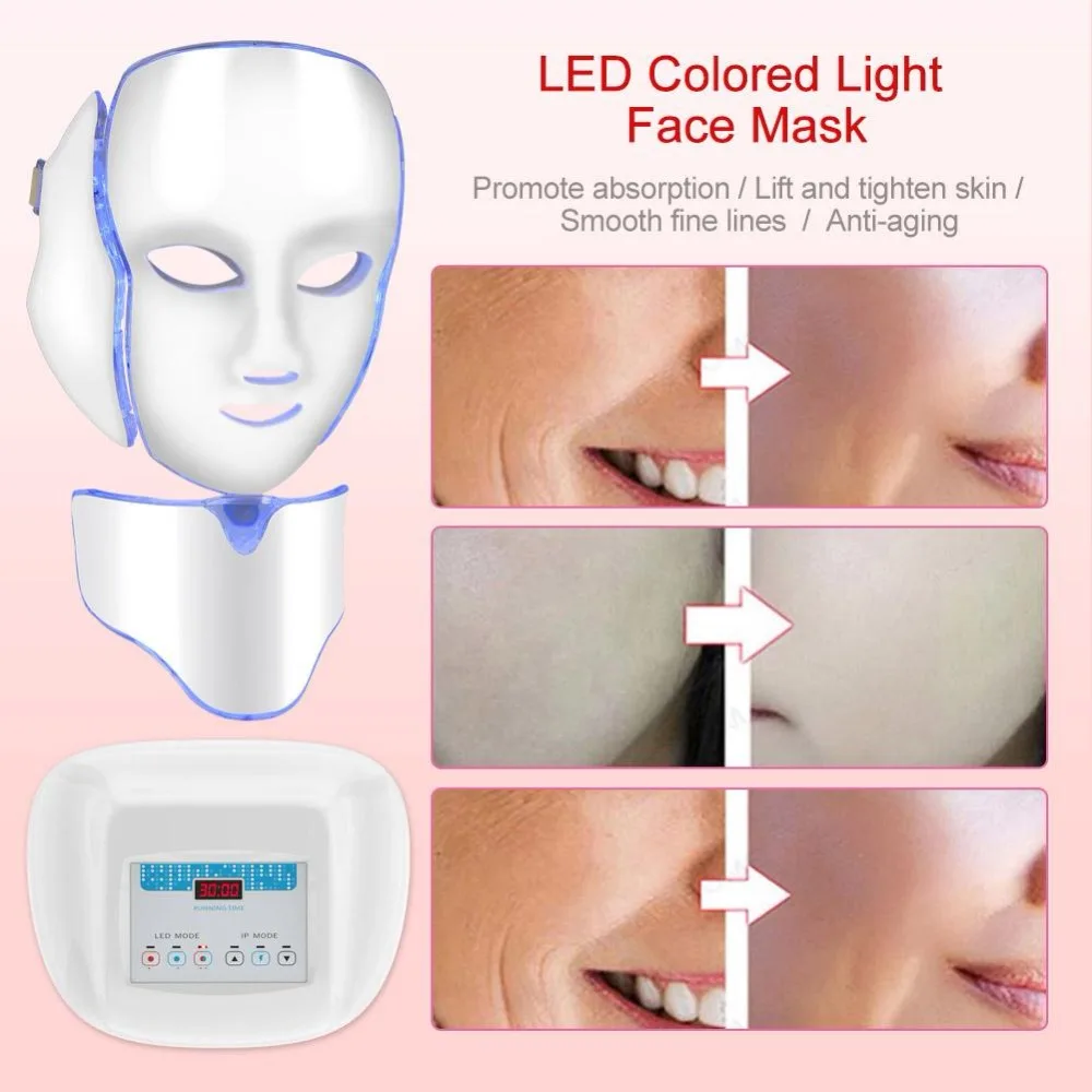 

LED Colored Light Therapy Infrared Ray Microcurrent Face Mask Skin Care Cosmetic Instrument