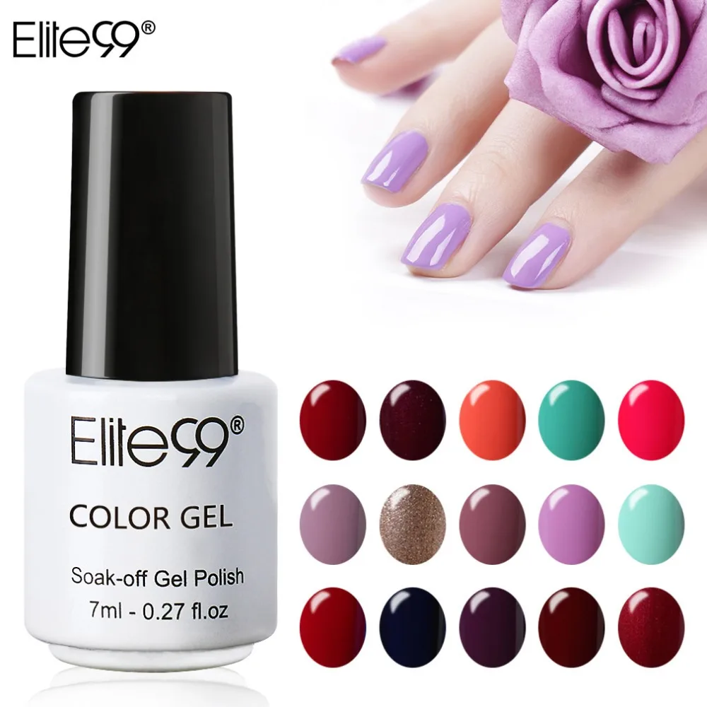  Elite99 7ml UV LED Gel Varnish Soak Off Nail Gel Polish Long Lasting Gel Nail Polishes Lacquer For 