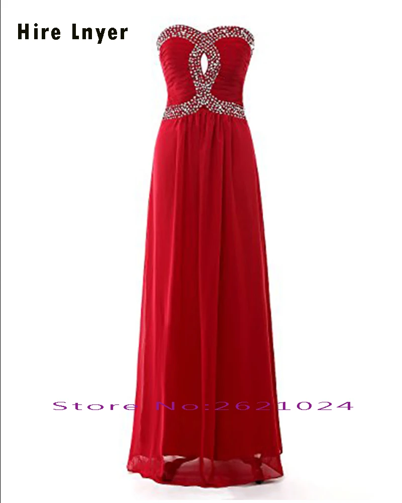 Нанимайте LNYER сделанное на заказ Бисероплетение Формальное платье красный синий фиолетовый виноград длинное шифоновое для невесты платье