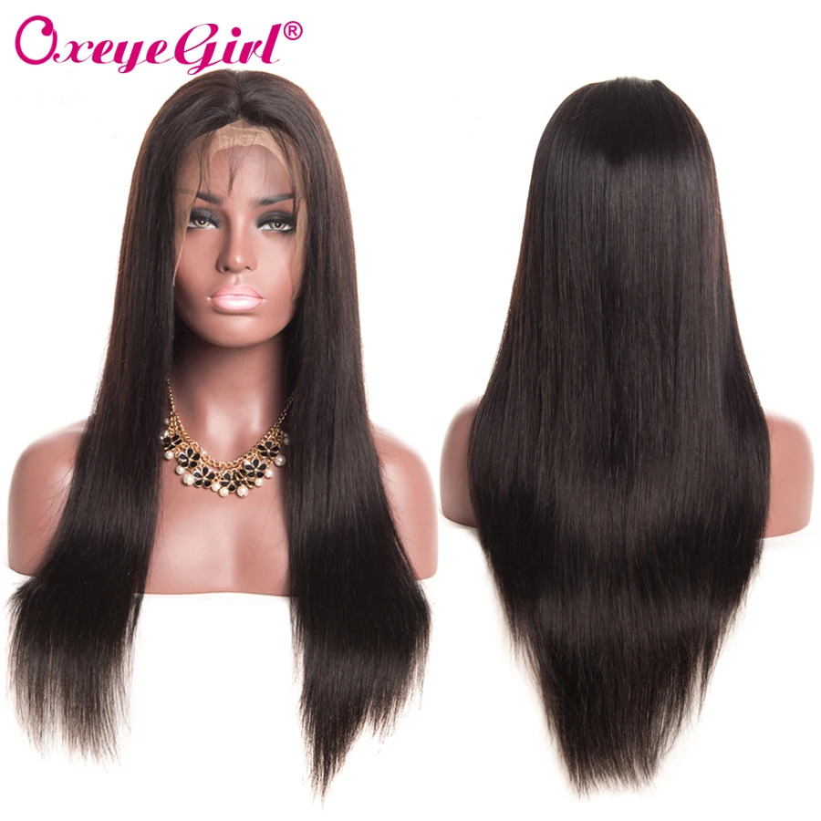 

Oxeye girl 13x4 Glueless Lace Front Human Hair Wigs Pre Plucked With Baby Hair Remy Brazilian Hair Straight Lace Front Wig