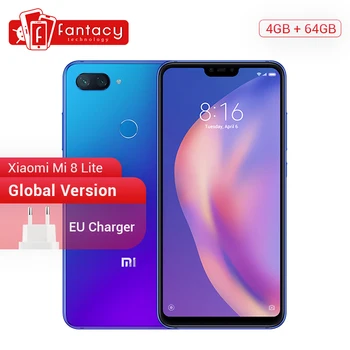 

Global Version Xiaomi Mi 8 Lite 4GB RAM 64GB ROM 24MP Snapdragon 660 AIE 6.26" 1080P Smartphone MIUI IR Face ID Dual Camera CE