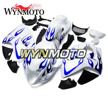 

Complete Fairing Kit For Suzuki GSXR1300 Hayabusa Year 08 - 15 Frames ABS Plastic Injection White Blue Flame Motorcycle Hulls