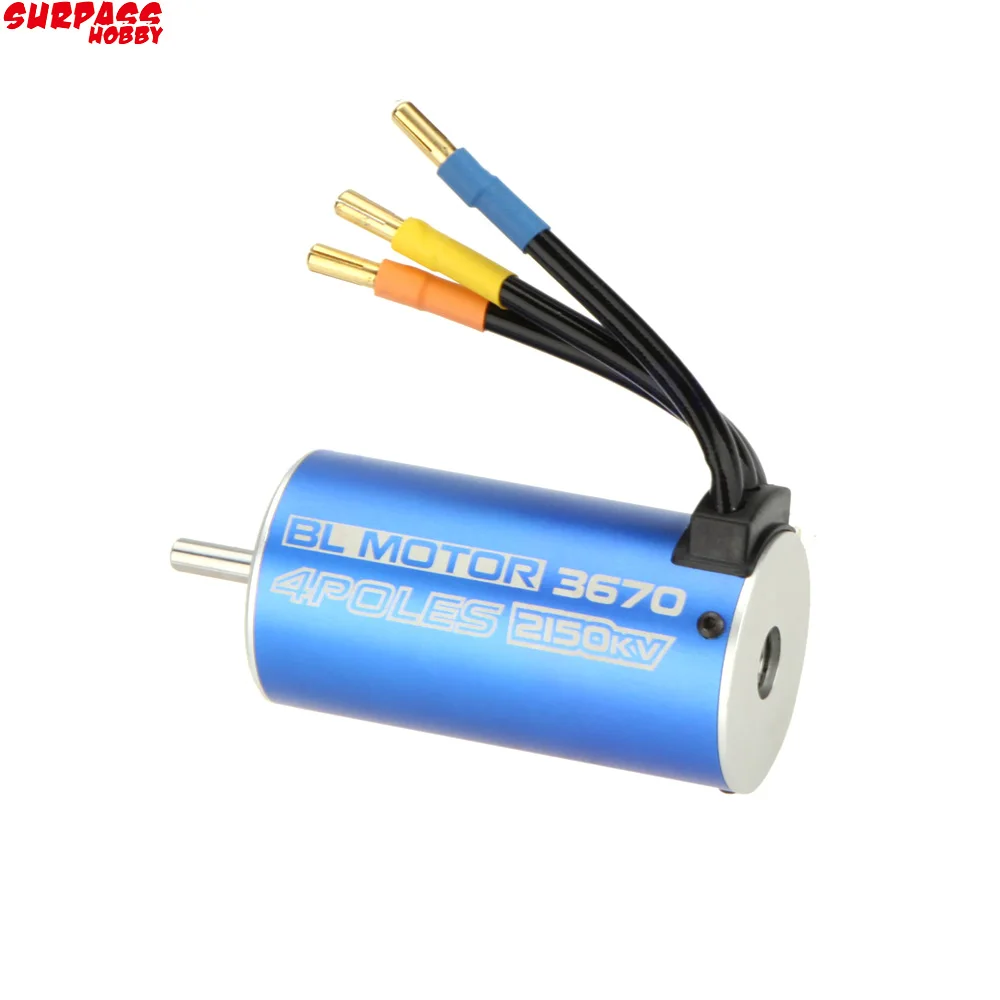 1 шт. 3670 4 полюса 2150KV бесщеточный двигатель для RC 1/8 1/10 внедорожный Монстр