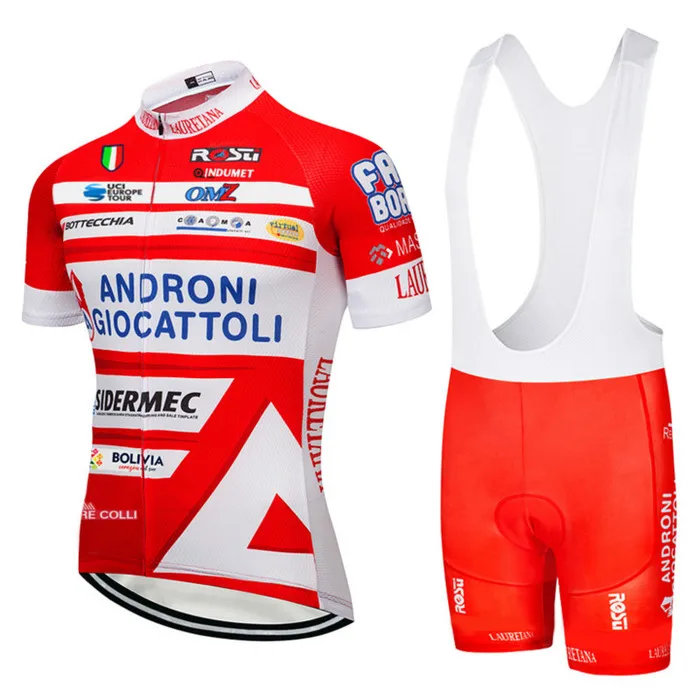 

2019 Red Andro Team Summer Pro Sport Racing UCI World Tour Pro Cycling Jersey Bike Shorts Set Ropa Ciclismo Ropa