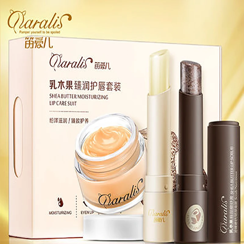 Daralis Shea Butter Nourish Lip Balm & Hydrating Lips scrub Long lasting Moisture Colorless