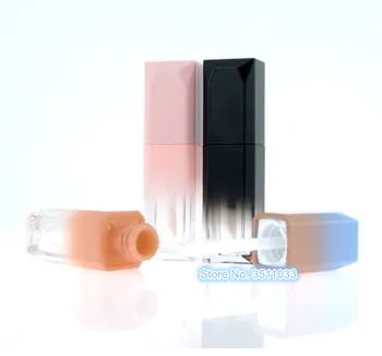 

New 5ml Plastic Gradient Pink Blue Beauty Lip Gloss Tube, Empty Black Pink ice cream Lipgloss Bottle, Cute Lip gloss Container