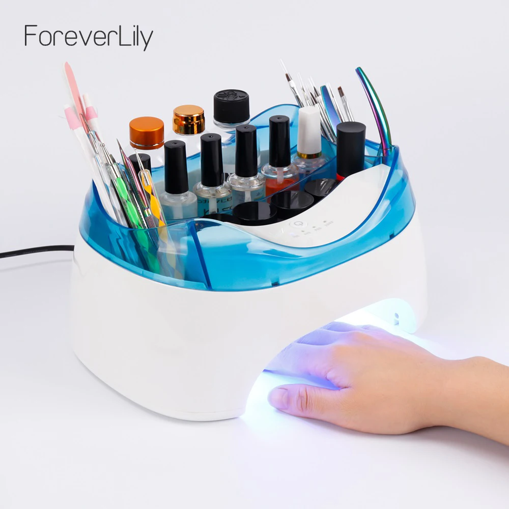 

2 In 1 36W UV LED Nail Lamp Nail Dryer Manicure Tool Organizer Storage Nial Gel Tools Maincure Pusher/Scissor Container