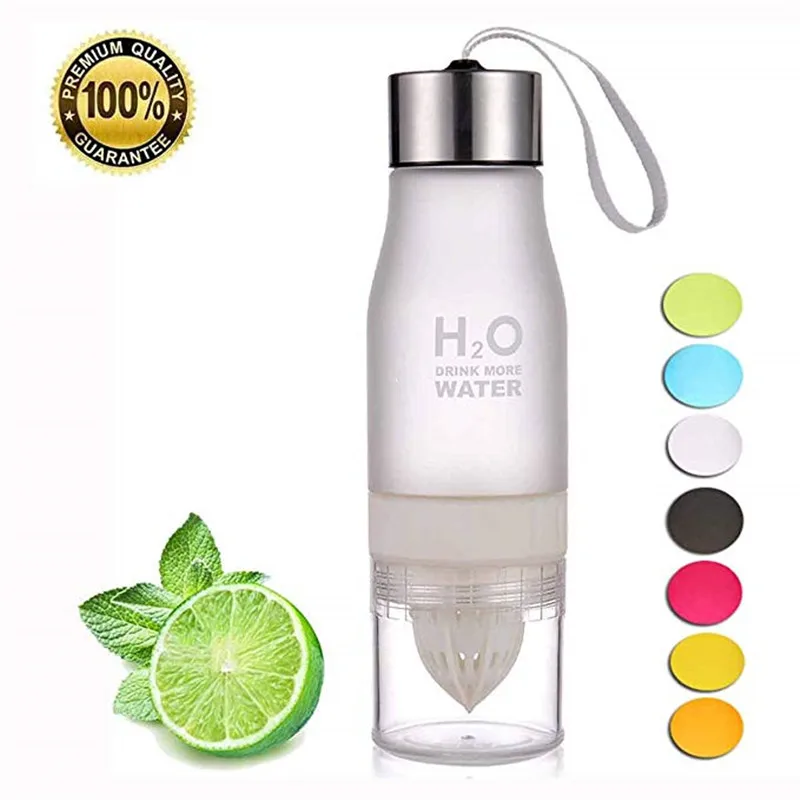 650ml Colorful Health Fruit Infuser Lemon Juice Fruit Bottle Camping
