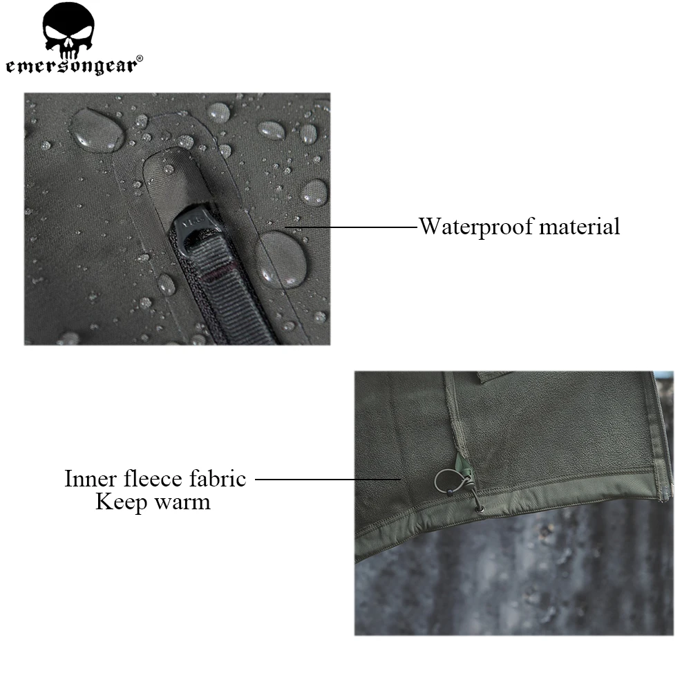 EMERSONGEAR водонепроницаемая куртка с мягким корпусом Спортивная камуфляжная для