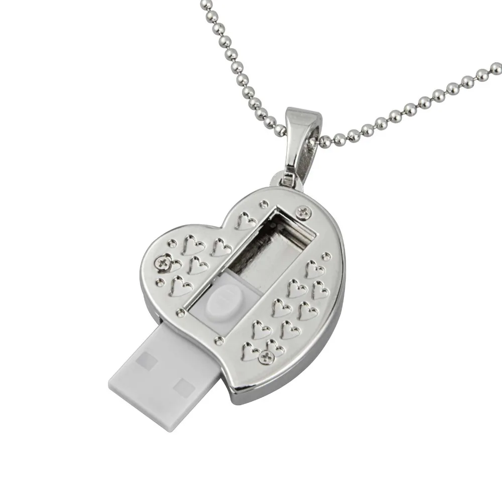 J boxing Crystal Heart 64GB USB Flash 32GB Pendrive 8GB 16GB Stick Memory для компьютера ноутбука Mac Tablet Disk|USB