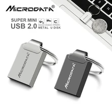 Мини-металлическая ручка с кольцом для ключей, металлический USB флеш-накопитель, 128 ГБ, 64 ГБ, 32 ГБ, 16 ГБ, 8 ГБ, микро-карта памяти, u-диск