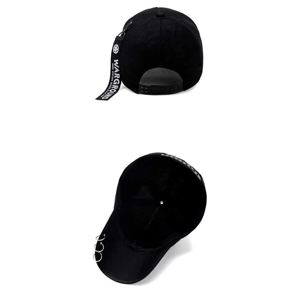 SINXE Fashion Iron Ring Korean Hat Women Men Baseball Caps Breathable Dad Hats Hip Hop Bone Summer Face Cap