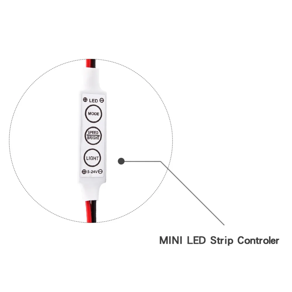 DC12V мини-контроллер с 3 клавишами, одноцветный светодиодный усилитель контроллера для светодиодный RGB светодиодной ленты