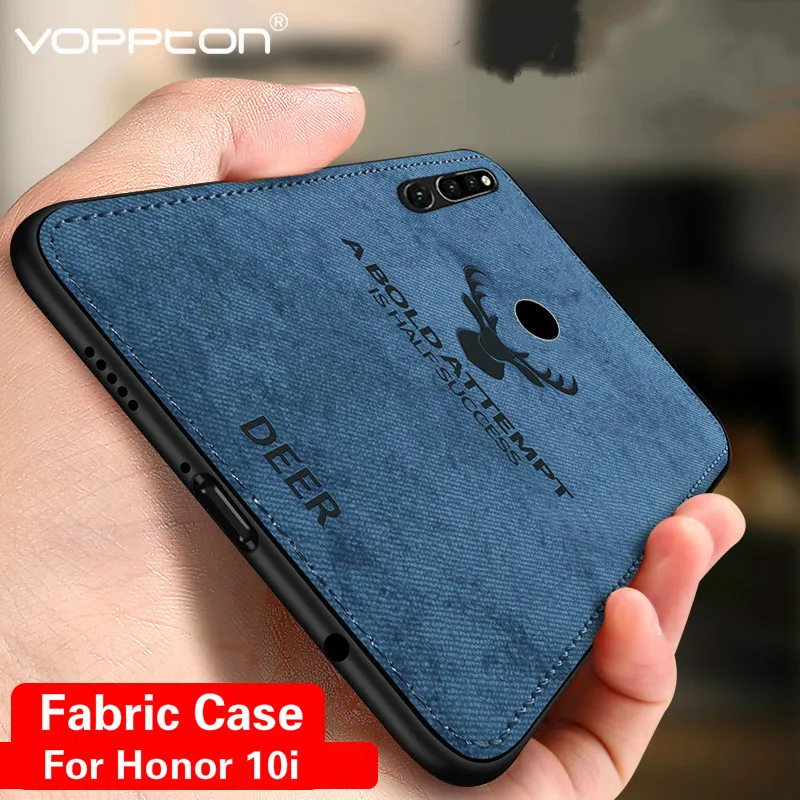 

Fabric Case For Honor 10i 10 i Phone Case Animal Design Matte Skin Cloth Hard Back Cover for Huawei Honor10i 10i shockproof